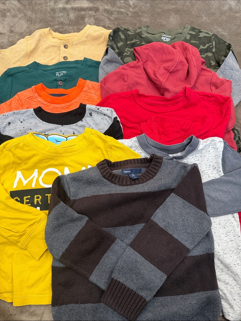 BUNDLE OF 10 LONG SLEEVE Children's SHIRTS
